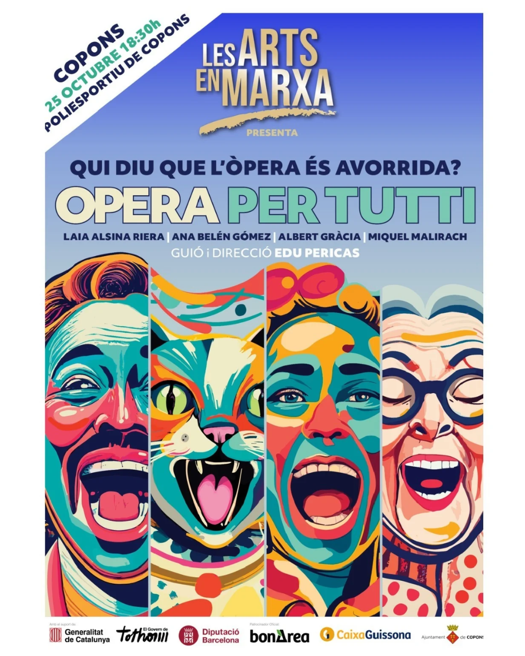 Copons acull el 25 d’octubre l’espectacle «Òpera per tutti», de la segona edició de LES ARTS EN MARXA